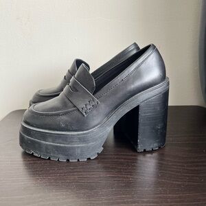 Aldo Black Platform Loafers